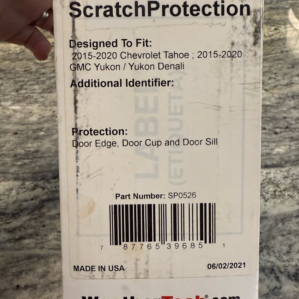 WeatherTech scratch protection kit for doors, 2015-2020 Tahoe & Yukon, Denali